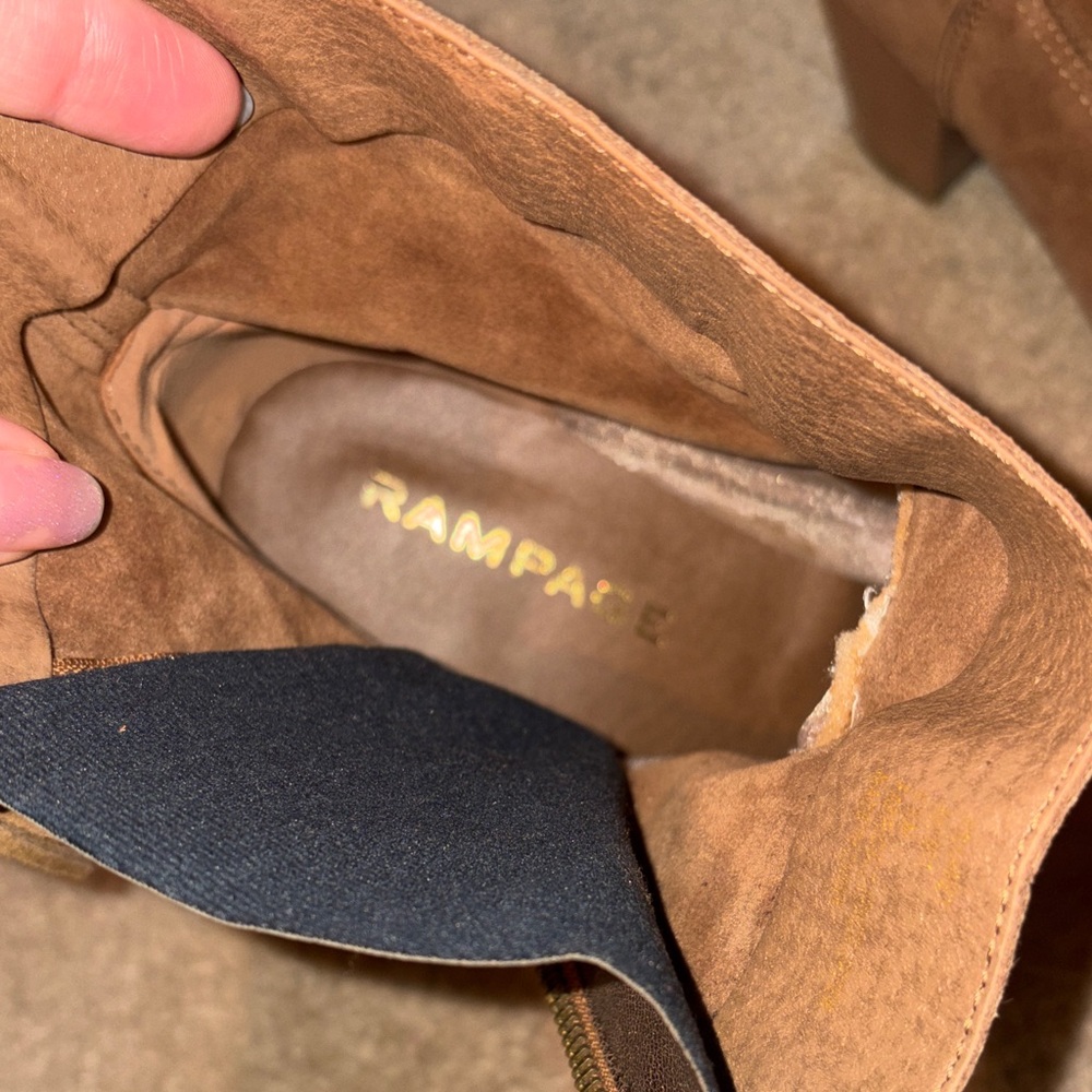 Rampage Fringe Tan Ankle Boots size 8.5 - Picture 4 of 4